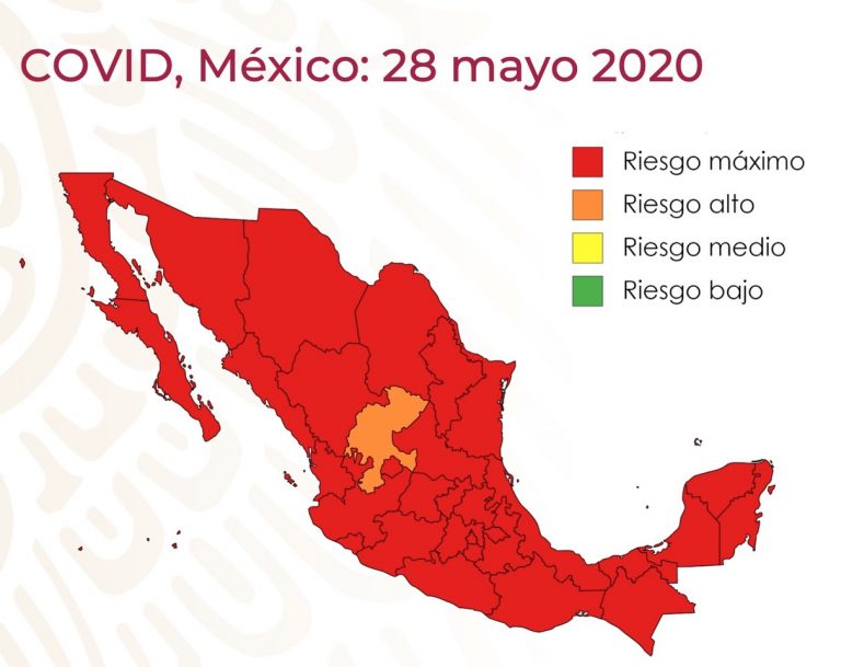 Entra México en fase 4 por pandemia con semáforo y 31 estados en rojo