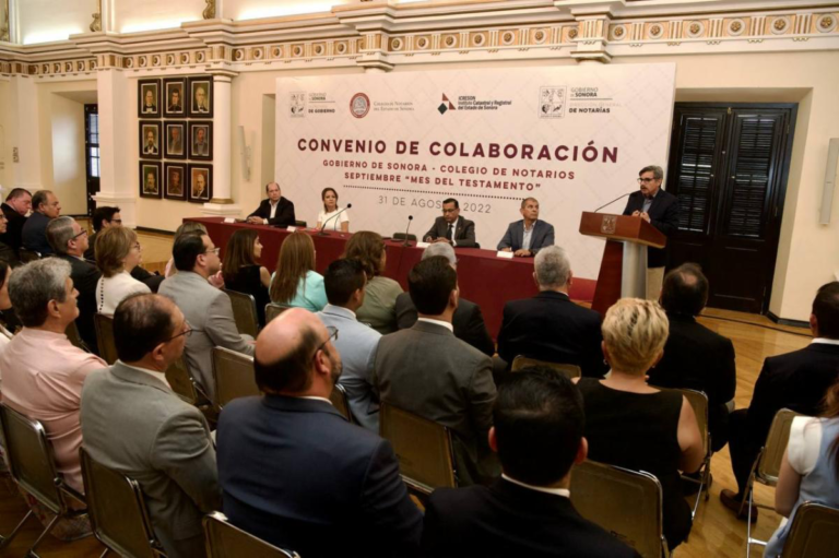 Firman convenio de colaboración el Ejecutivo del estado y el Colegio de Notarios del Estado de Sonora