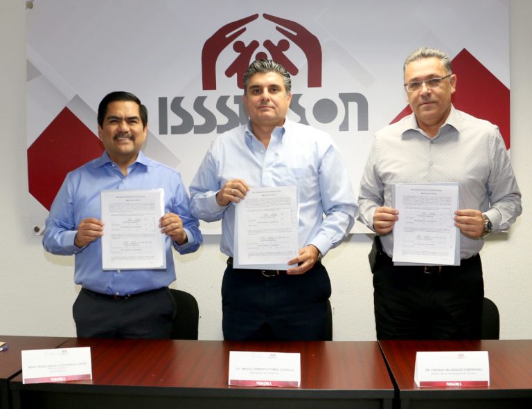 Firma minuta de acuerdos Isssteson y Unison