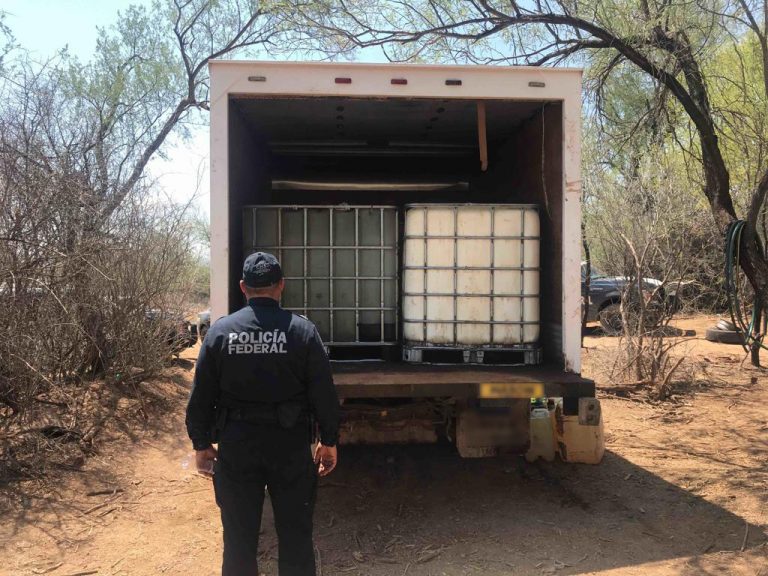 Aseguran campamento utilizado para almacenar hidrocarburo de procedencia ilícita en Sonora