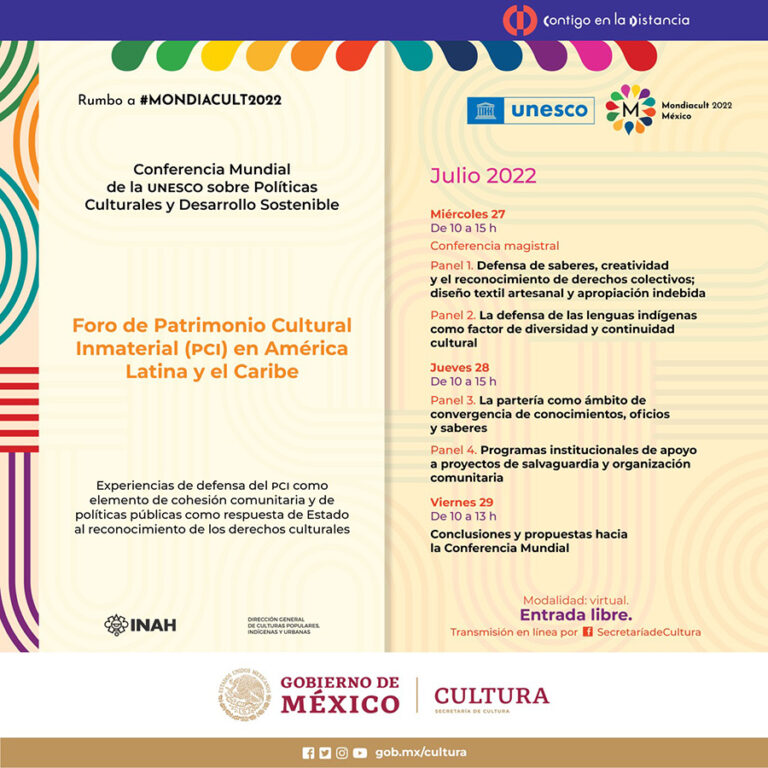 Gobierno de México alista el Foro de Patrimonio Cultural Inmaterial rumbo a Mondiacult 2022