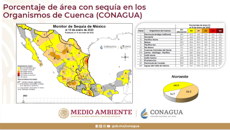 Lluvias registradas en 2022, aseguran en Sonora dotación de agua para optimo ciclo agrícola 2022-2023